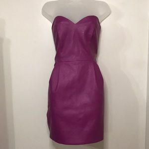 ✨NWT✨Topshop vegan leather strapless dress, size 8